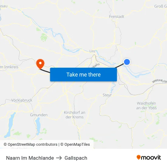 Naarn Im Machlande to Gallspach map