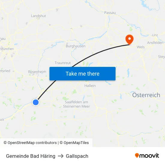 Gemeinde Bad Häring to Gallspach map