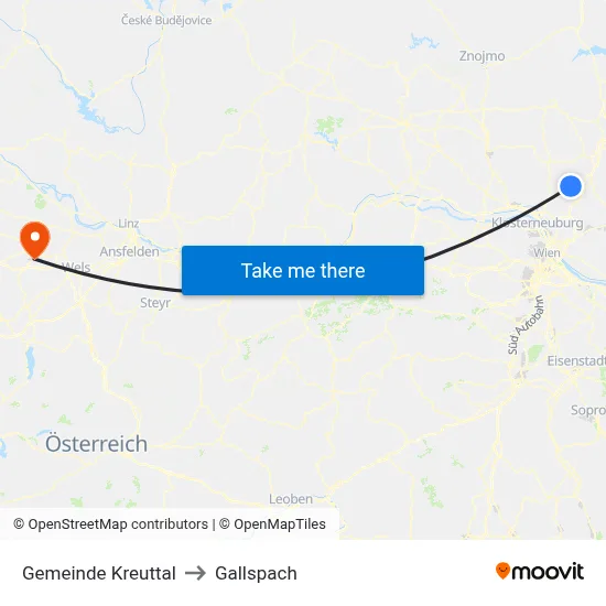 Gemeinde Kreuttal to Gallspach map