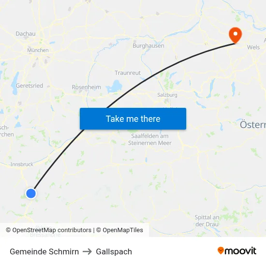 Gemeinde Schmirn to Gallspach map