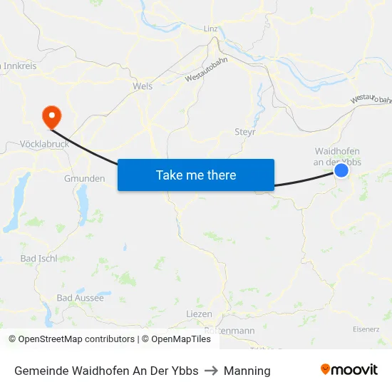 Gemeinde Waidhofen An Der Ybbs to Manning map