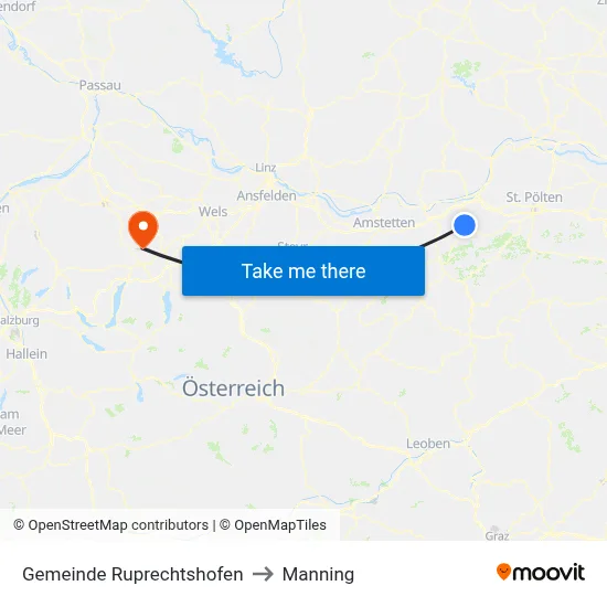 Gemeinde Ruprechtshofen to Manning map