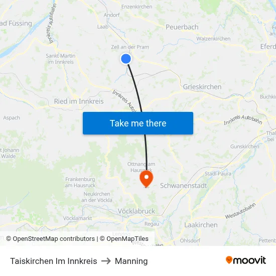 Taiskirchen Im Innkreis to Manning map