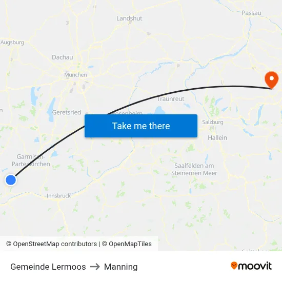 Gemeinde Lermoos to Manning map