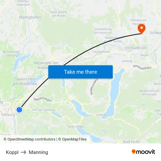 Koppl to Manning map