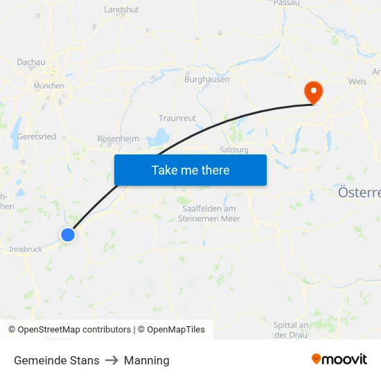 Gemeinde Stans to Manning map