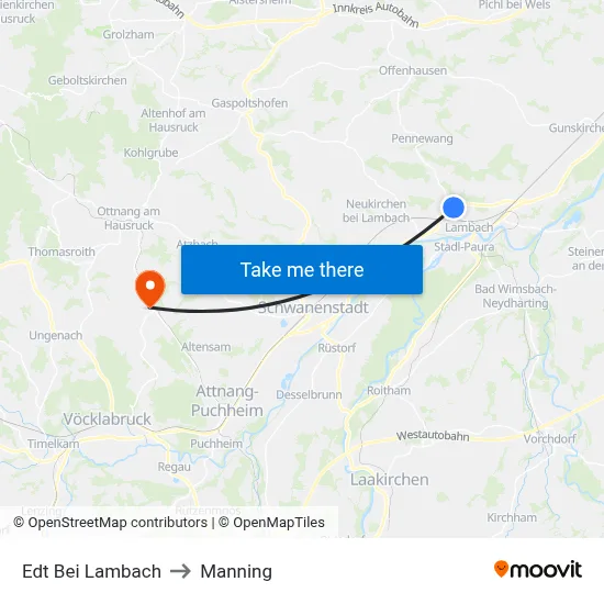 Edt Bei Lambach to Manning map