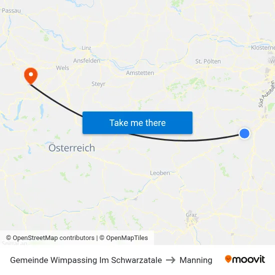Gemeinde Wimpassing Im Schwarzatale to Manning map