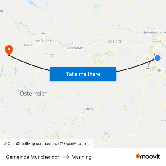 Gemeinde Münchendorf to Manning map