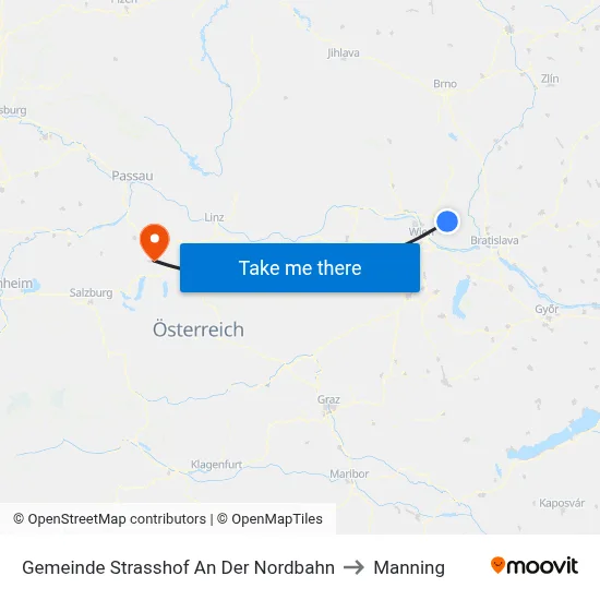 Gemeinde Strasshof An Der Nordbahn to Manning map