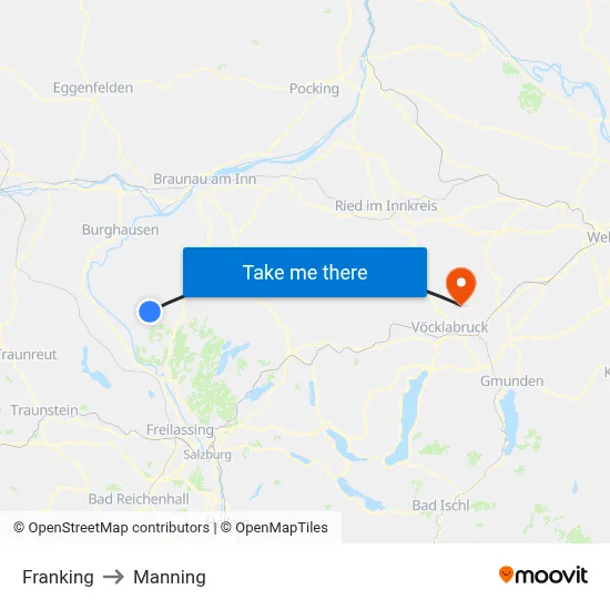 Franking to Manning map