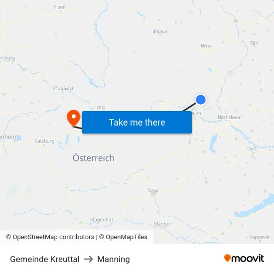 Gemeinde Kreuttal to Manning map