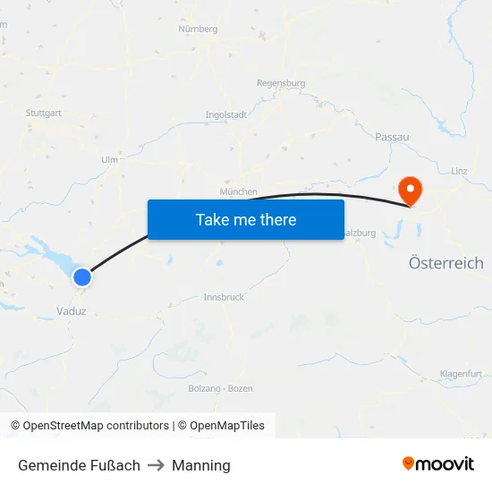 Gemeinde Fußach to Manning map