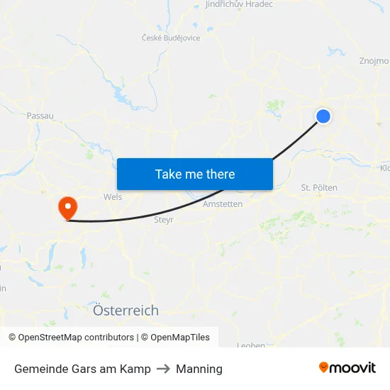 Gemeinde Gars am Kamp to Manning map