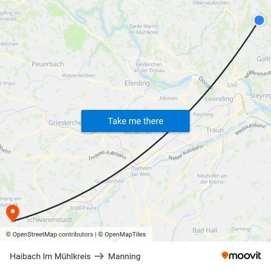 Haibach Im Mühlkreis to Manning map