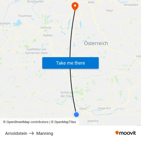 Arnoldstein to Manning map