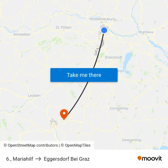 6., Mariahilf to Eggersdorf Bei Graz map