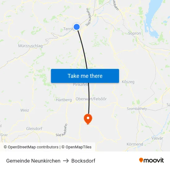Gemeinde Neunkirchen to Bocksdorf map