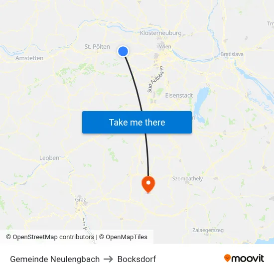 Gemeinde Neulengbach to Bocksdorf map