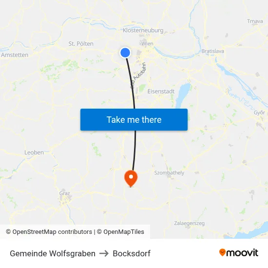 Gemeinde Wolfsgraben to Bocksdorf map