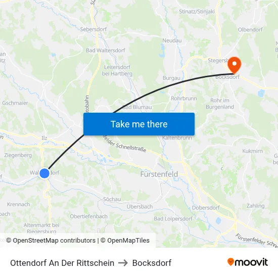Ottendorf An Der Rittschein to Bocksdorf map