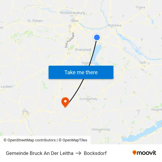 Gemeinde Bruck An Der Leitha to Bocksdorf map