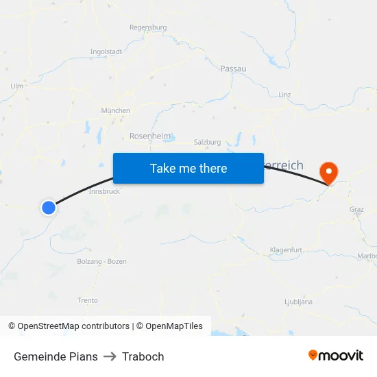 Gemeinde Pians to Traboch map