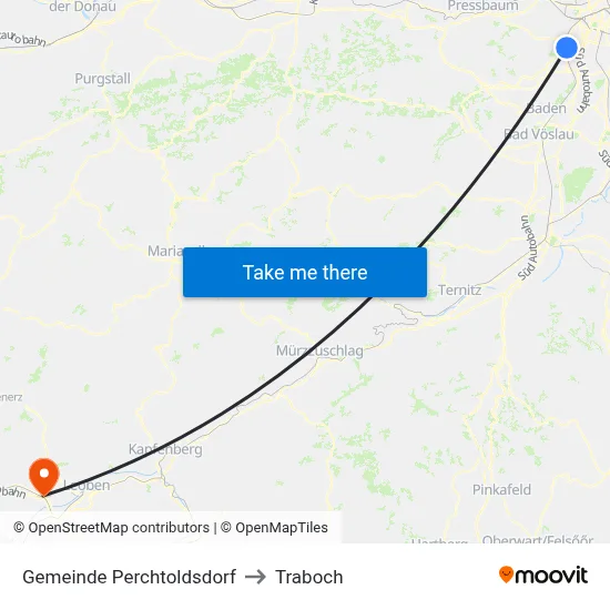 Gemeinde Perchtoldsdorf to Traboch map