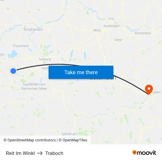 Reit Im Winkl to Traboch map