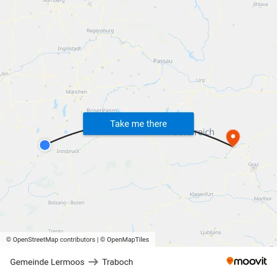 Gemeinde Lermoos to Traboch map