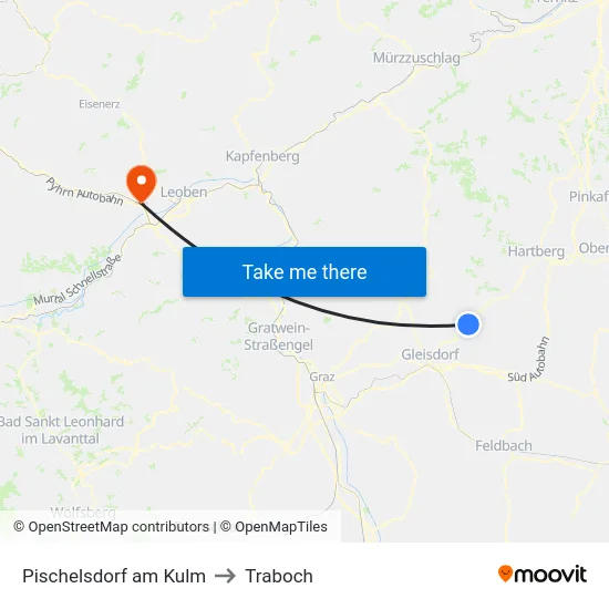 Pischelsdorf am Kulm to Traboch map