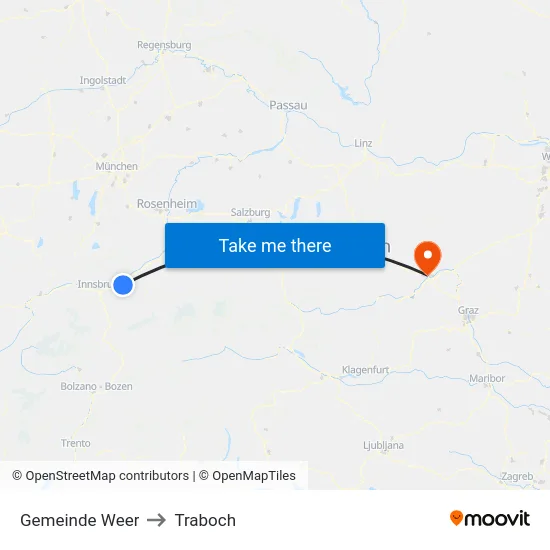 Gemeinde Weer to Traboch map