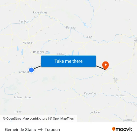 Gemeinde Stans to Traboch map
