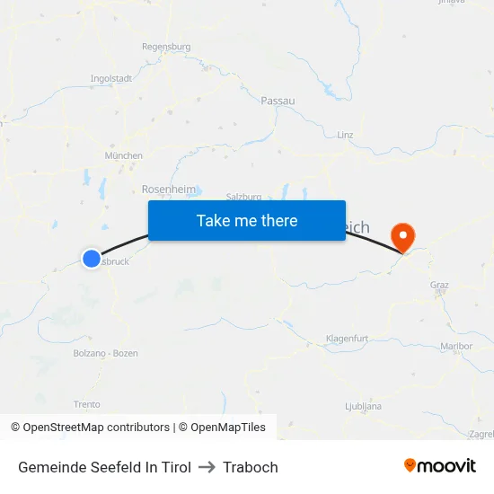 Gemeinde Seefeld In Tirol to Traboch map