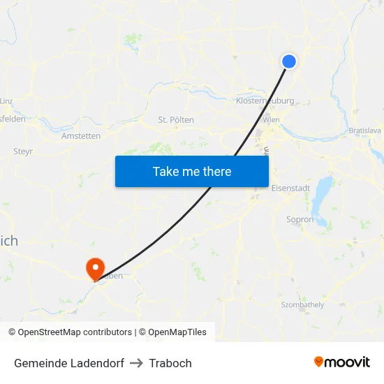 Gemeinde Ladendorf to Traboch map