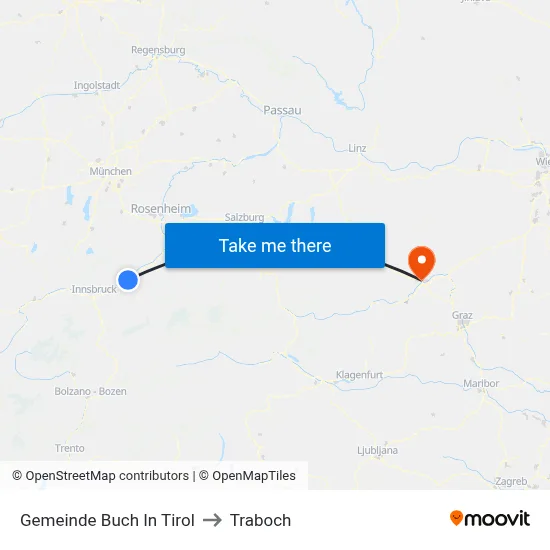 Gemeinde Buch In Tirol to Traboch map