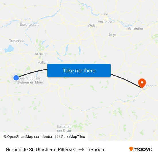 Gemeinde St. Ulrich am Pillersee to Traboch map