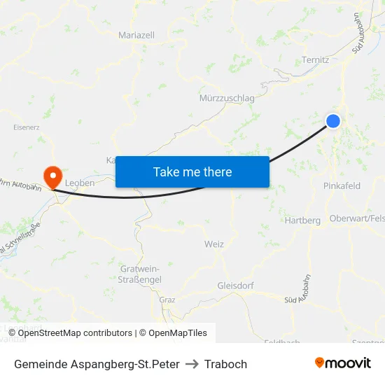 Gemeinde Aspangberg-St.Peter to Traboch map