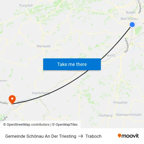 Gemeinde Schönau An Der Triesting to Traboch map