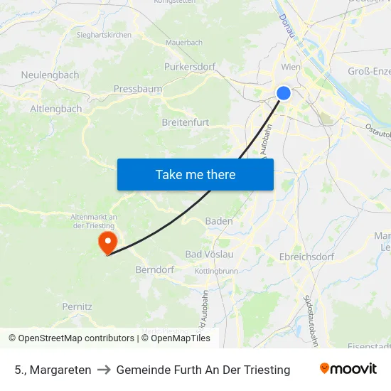 5., Margareten to Gemeinde Furth An Der Triesting map