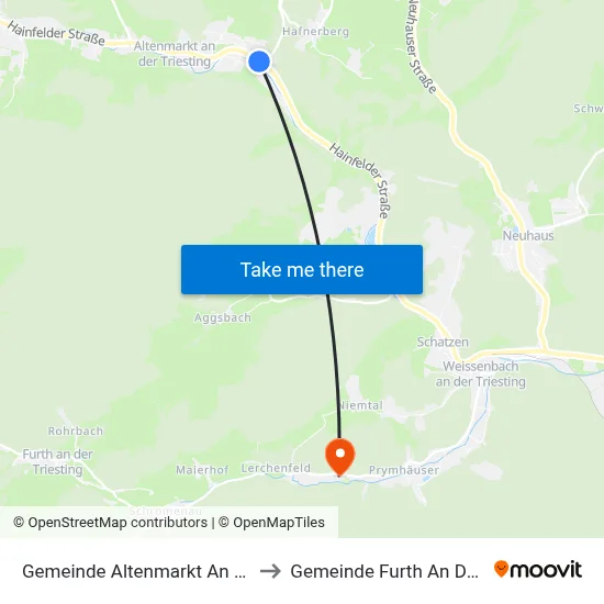 Gemeinde Altenmarkt An Der Triesting to Gemeinde Furth An Der Triesting map