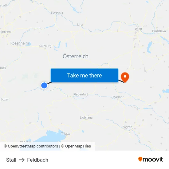 Stall to Feldbach map