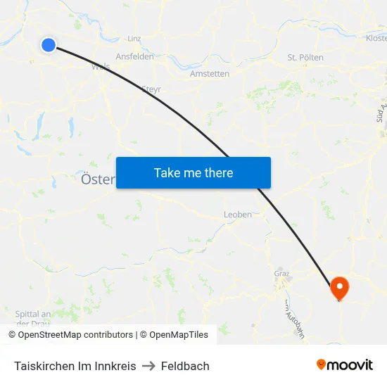 Taiskirchen Im Innkreis to Feldbach map