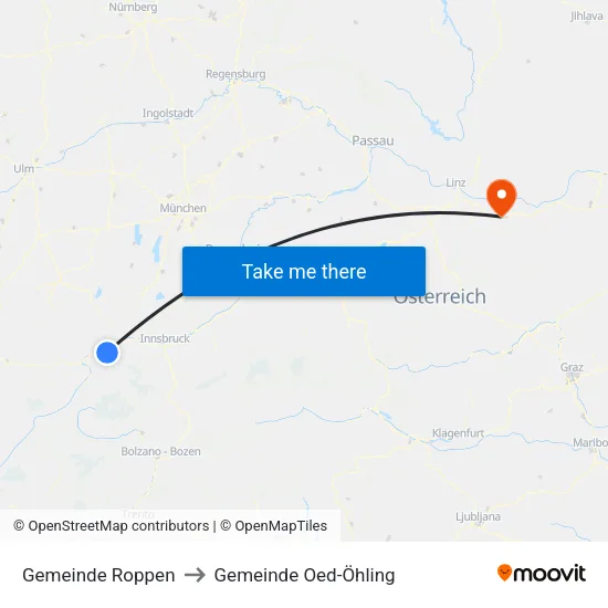Gemeinde Roppen to Gemeinde Oed-Öhling map