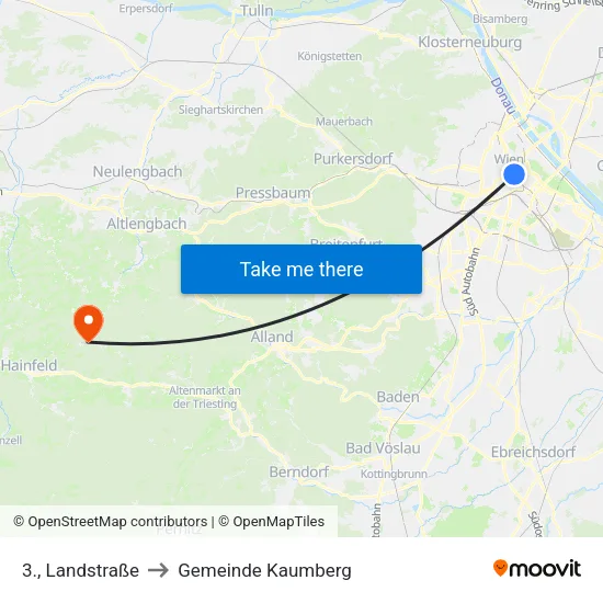 3., Landstraße to Gemeinde Kaumberg map