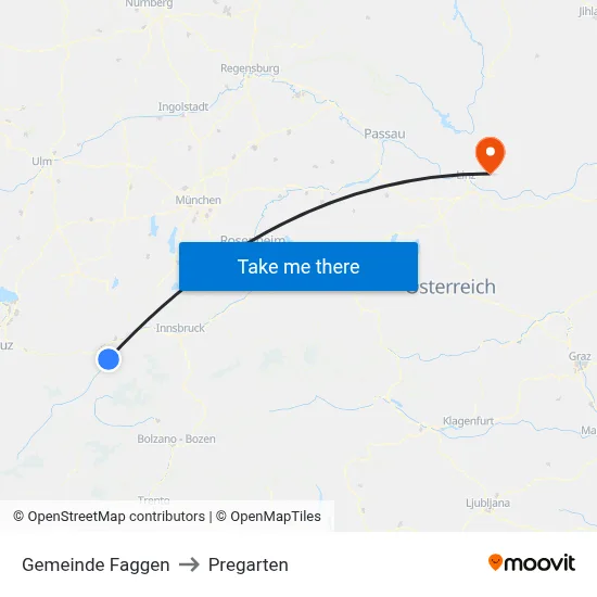 Gemeinde Faggen to Pregarten map
