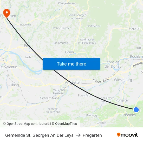 Gemeinde St. Georgen An Der Leys to Pregarten map