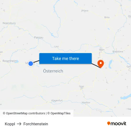 Koppl to Forchtenstein map