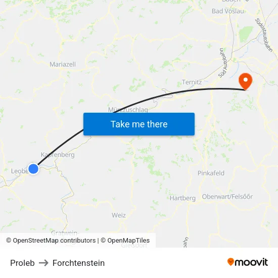 Proleb to Forchtenstein map