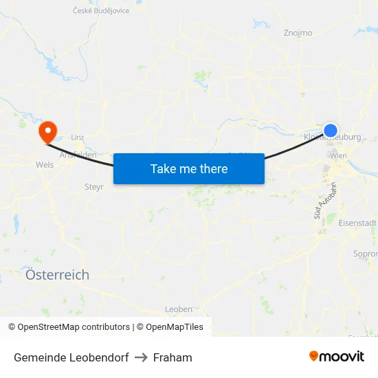 Gemeinde Leobendorf to Fraham map